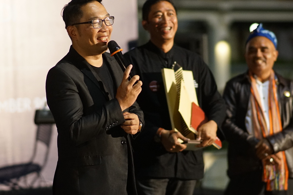 Kata sambutan oleh Ridwan Kamil di Malam penghargaan IAI Awards 2018 / Tim Dokumentasi MUNAS IAI 2018